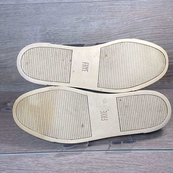 Frye Ivy Pewter Metallic Silver Leather Women’s Sz 9.5M Slip On Flats Loafers - Picture 8 of 11